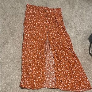 Wild Fable Orange Floral Maxi Skirt